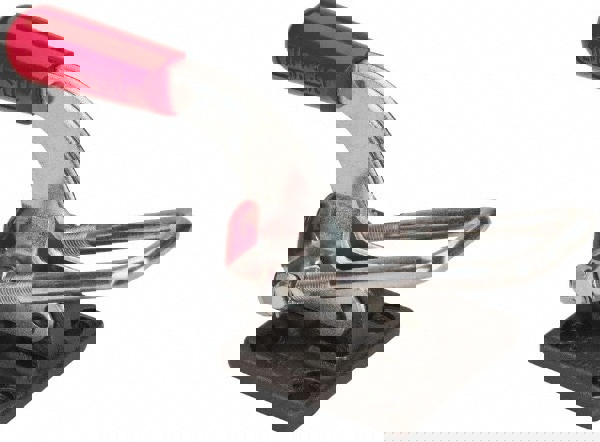 Pull-Action Latch Clamp: Horizontal, 4,000 lb, U-Hook, Flanged Base